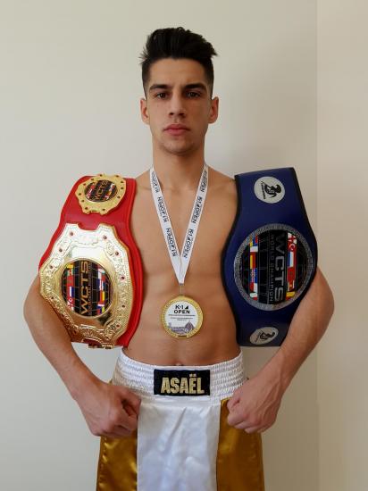 Asael adjoudj 3 fois champion du monde de kick boxing k1